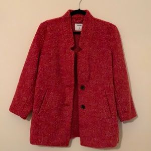 Old Navy Petite Women’s Pink Boucle Coat